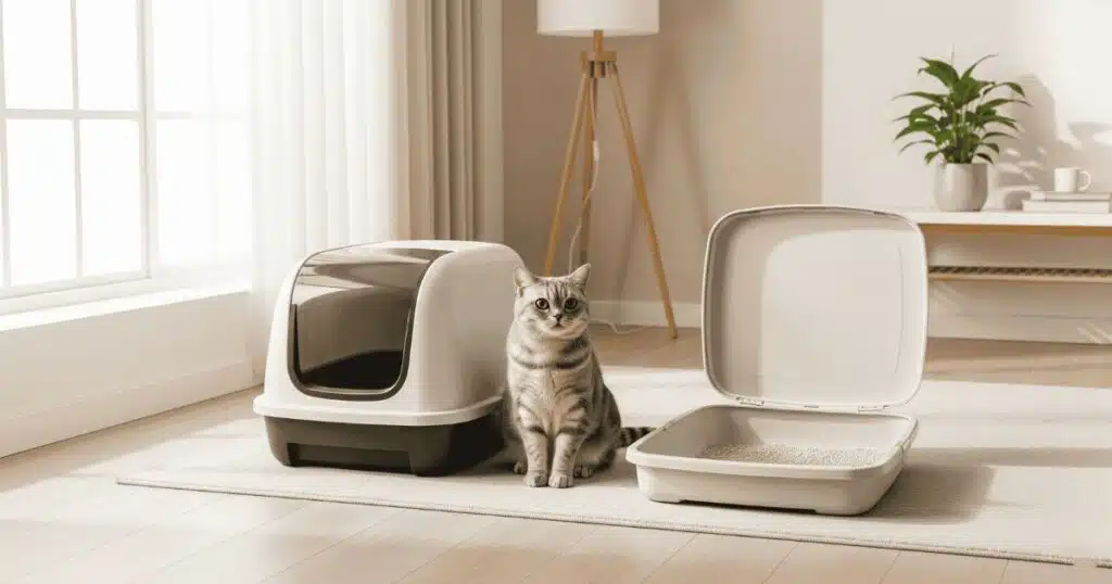 covered-and-uncovered-cat-litter-box